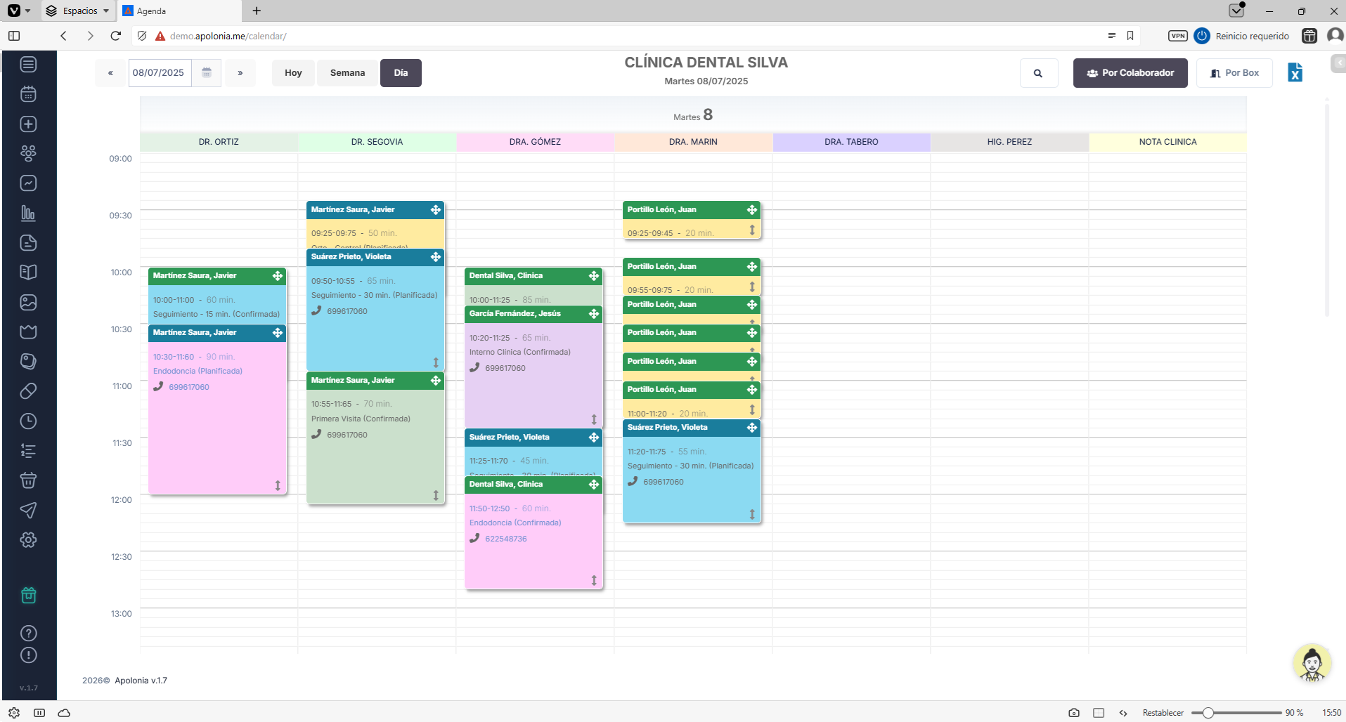 Agenda digital para clínicas dentales - Gestión de citas Apolonia
