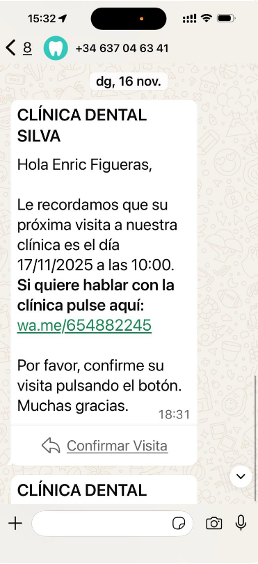 Recordatorios WhatsApp